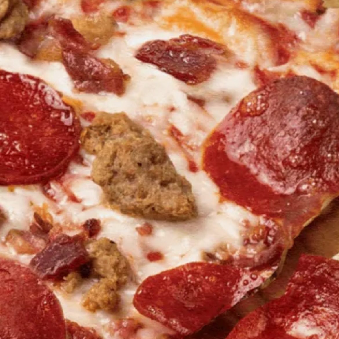 Gluten Free Meat Lovers Pizza.