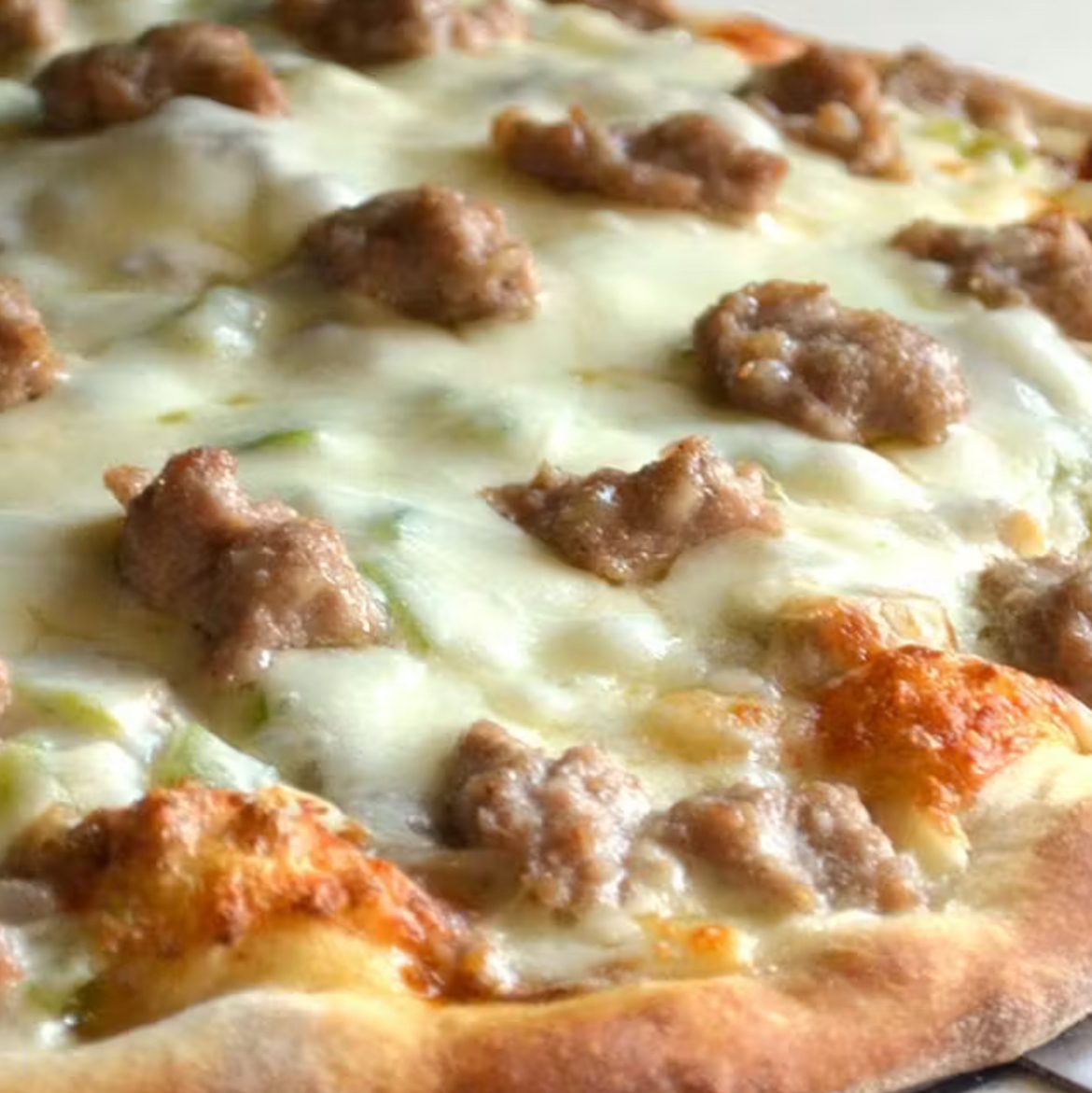 Gluten Free Sausage Pizza.