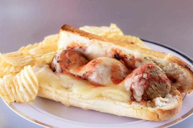 Meat Parmesan Sandwich.